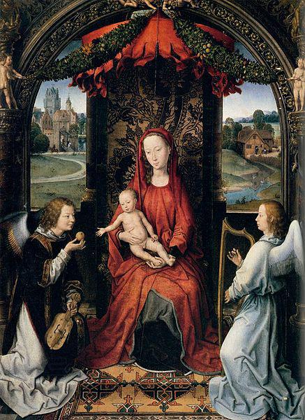 Hans Memling Madonna Enthroned with Child and Two Angels